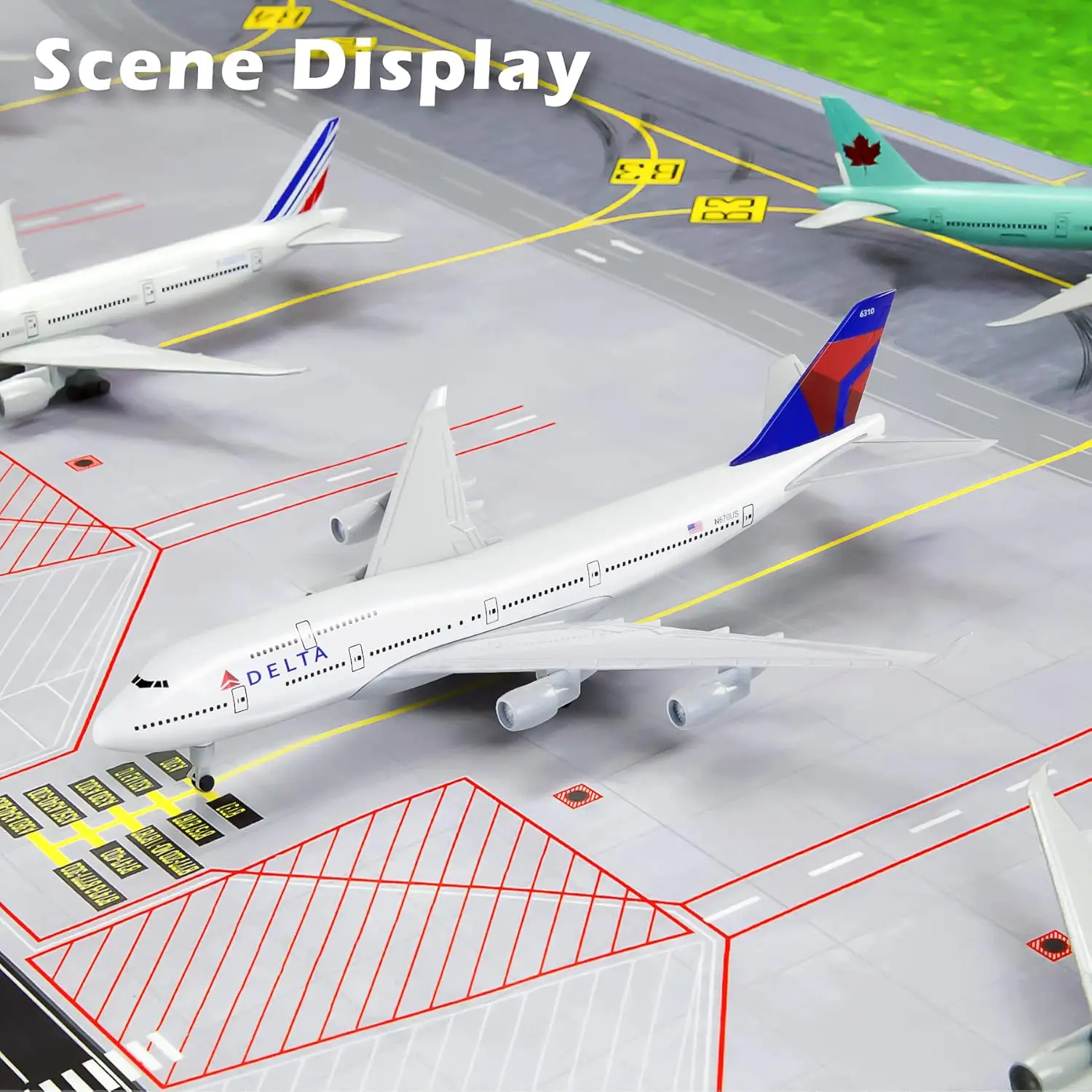 20cm American Delta Airplane Model Airplane B747 Model Plane for Adults Collection Office Desktop Decoration Birthday Gift