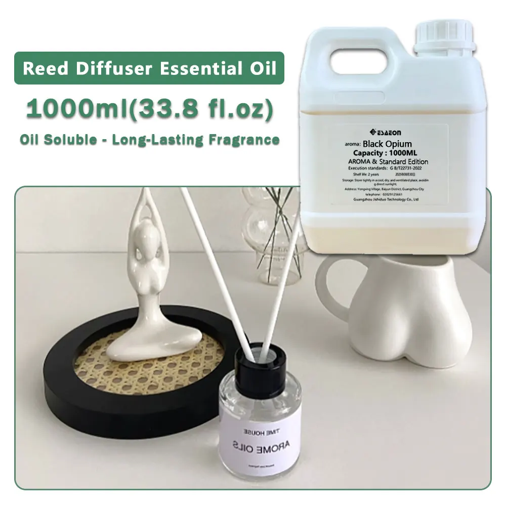 ESAEON Fragrant Essential Oils - For Rattan Reed Diffuser & Flameless Aroma & Vine Diffuser, Black Opium - 1000ML (33.8 fl.oz)