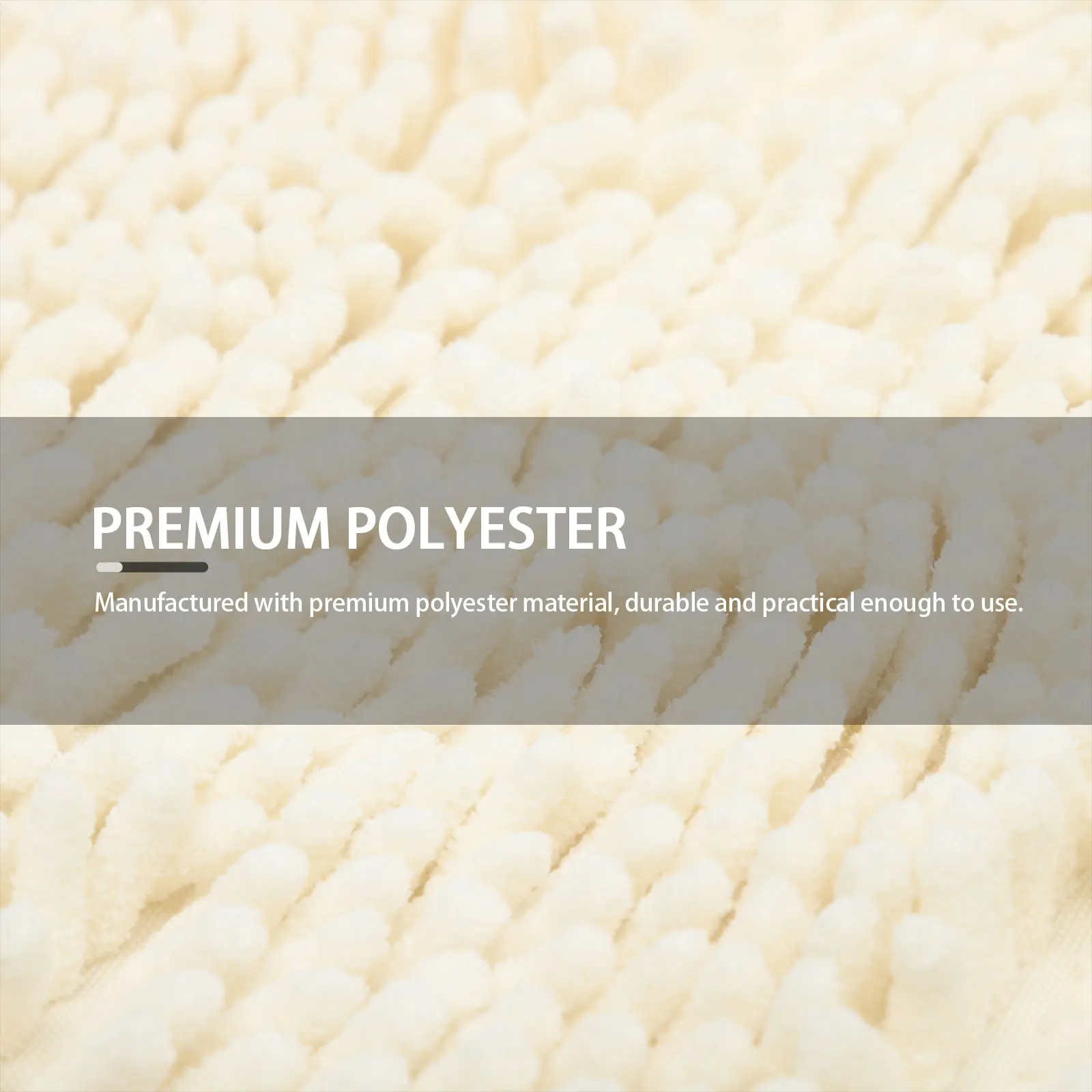 

Oversize Water Absorbent Bathroom Rug Polyester Non-Slip Shower Mat Bath Floor Carpet Anti-Skid Surface