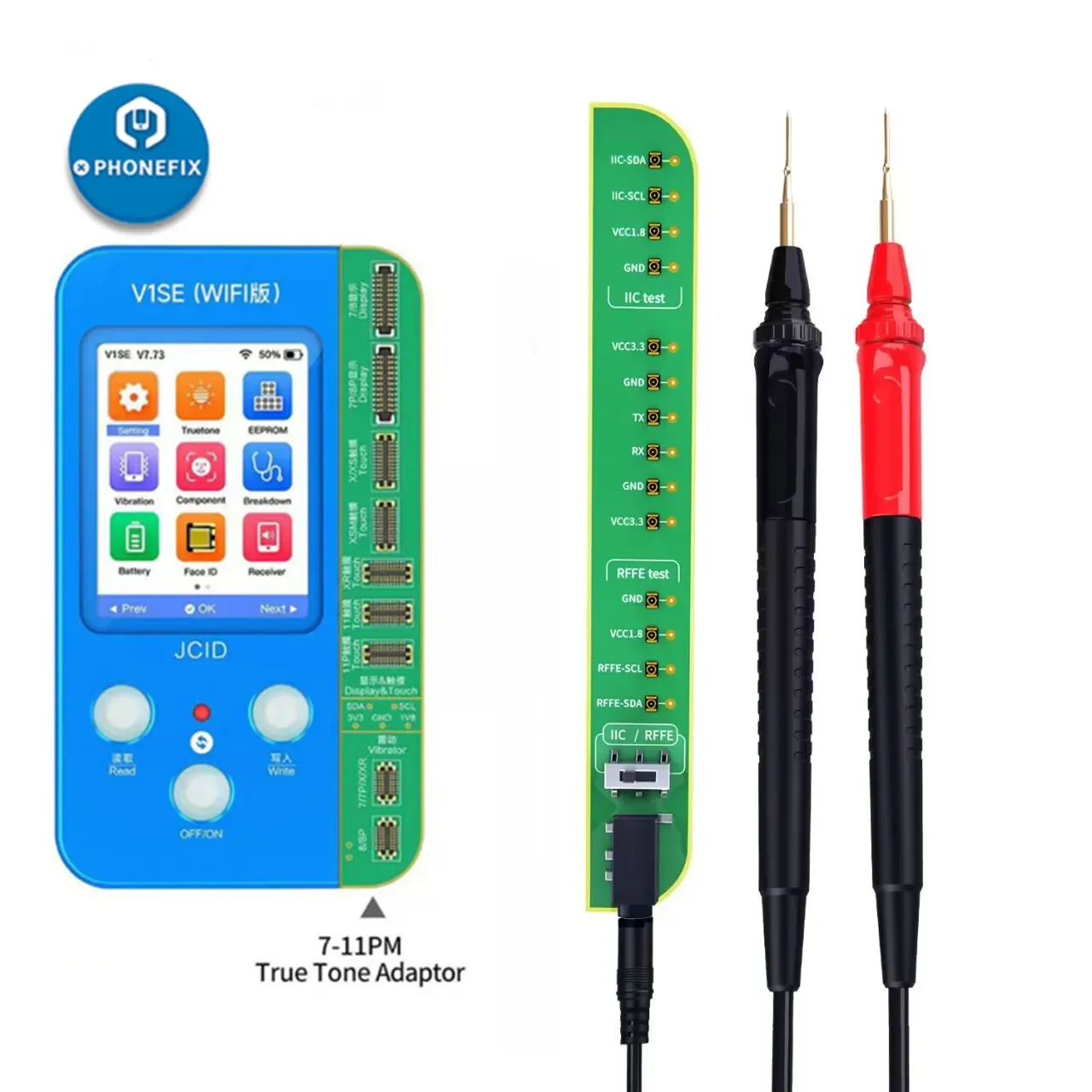 JCID V1SE V1S PRO Bus Detection Board for Rapidly Identify the Fault Location Repair RFFE+IIC Detection Adaptor V1SE Programmer