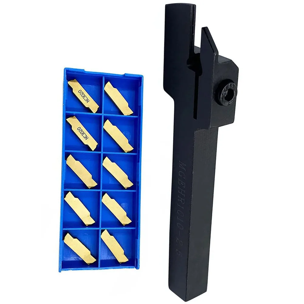 Soporte de corte de ranurado CNC de 10mm MGEHR1010-2.5, 2,5mm con inserto de carburo de MGMN250-G, portaherramientas de torno CNC para herramienta de corte de Metal