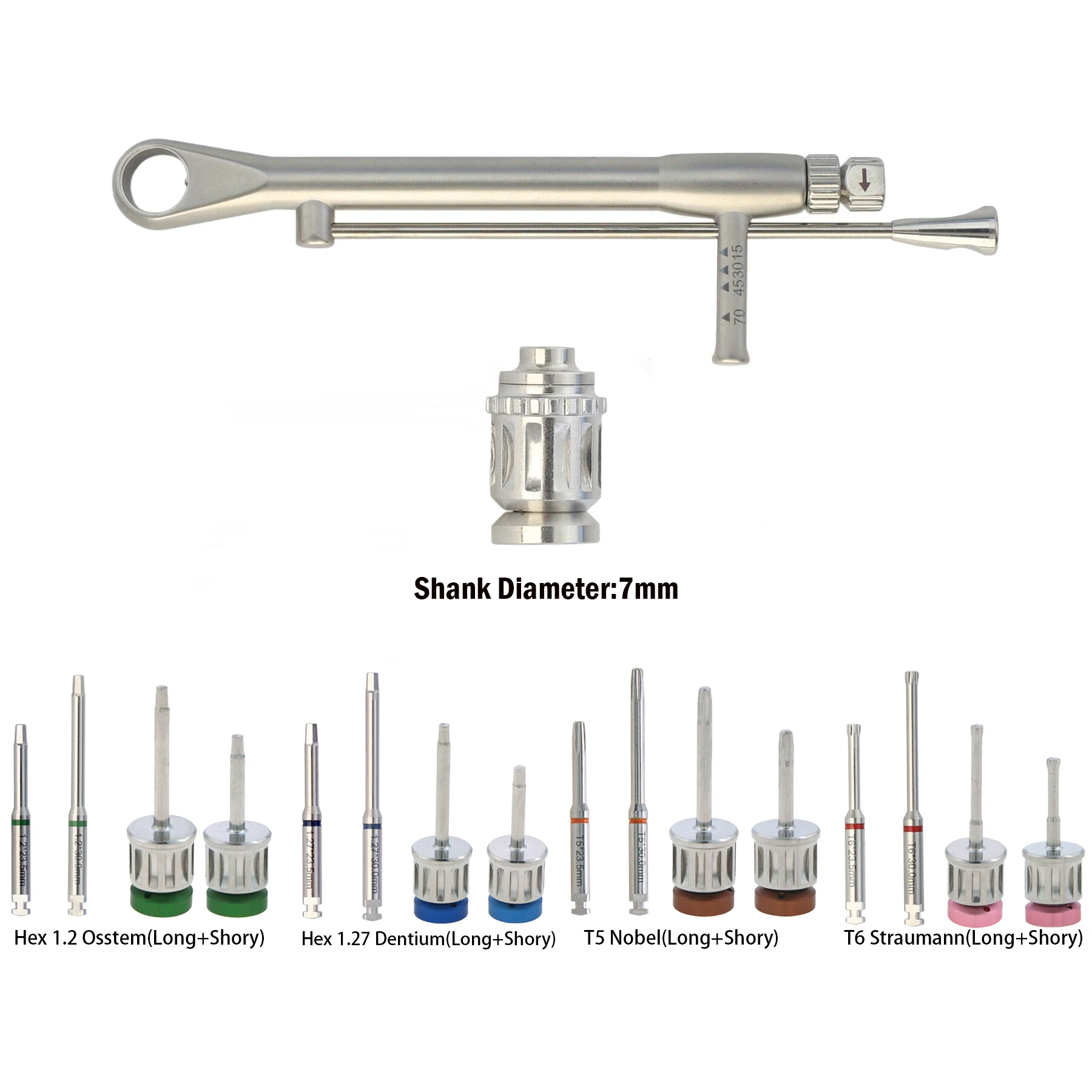 

Implant Screwdriver Hex Driver Dental 7mm Torque Wrench 3i Astra Compatible Nobel Zimmer