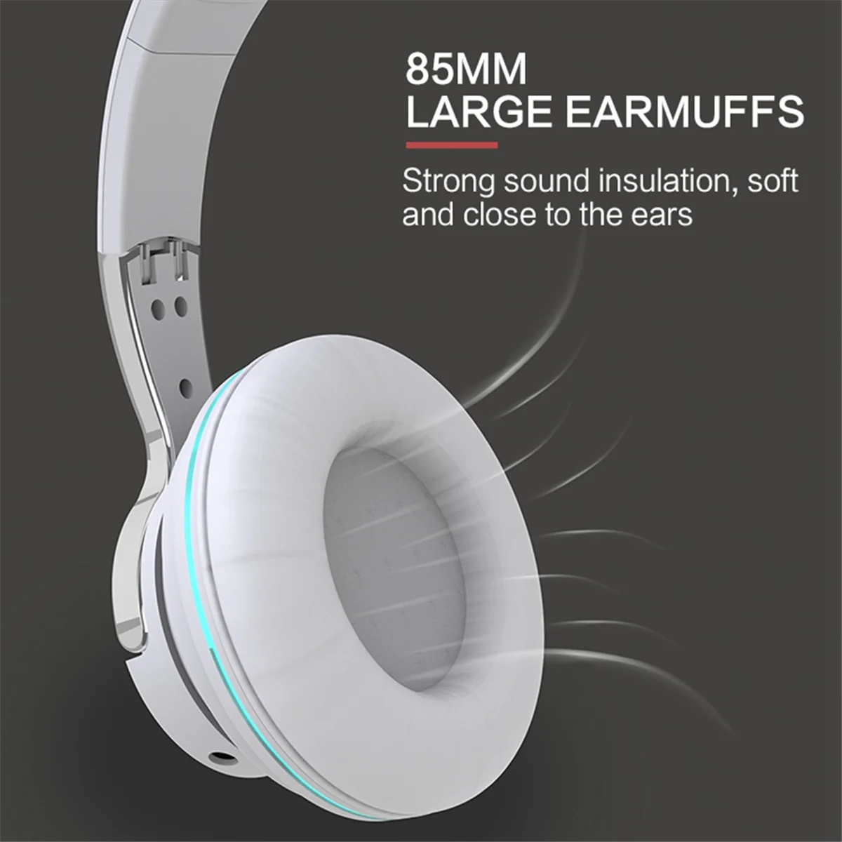 Wireless Bluetooth Headphones Noise Reduction Headset for Phones PC Gaming Headsets Heavy Bass LED Light