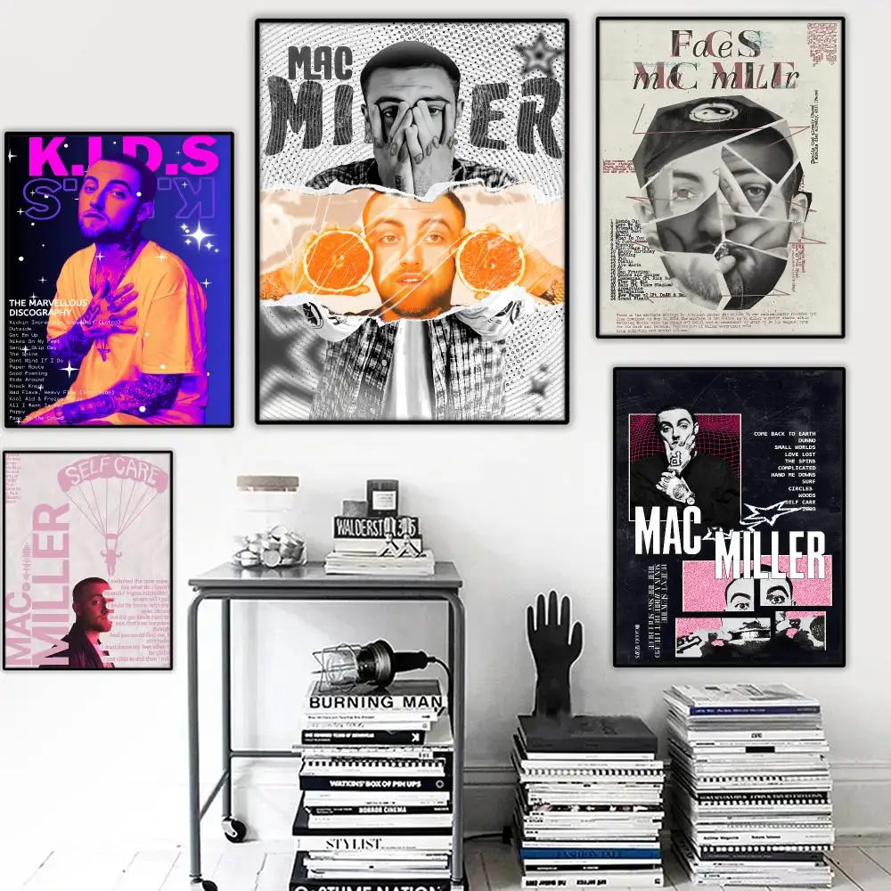 Singer M-Mac M-Miller Painting Calligraphy Wall Art HD Canvas Oil Painting Posters Prints Home Bedroom Decor Gift