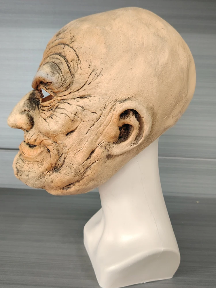 Puntelli per feste in maschera di Halloween Naso grande Maschera antirughe horror supersoft Copricapo per nonno vecchio Maschera in lattice realistico