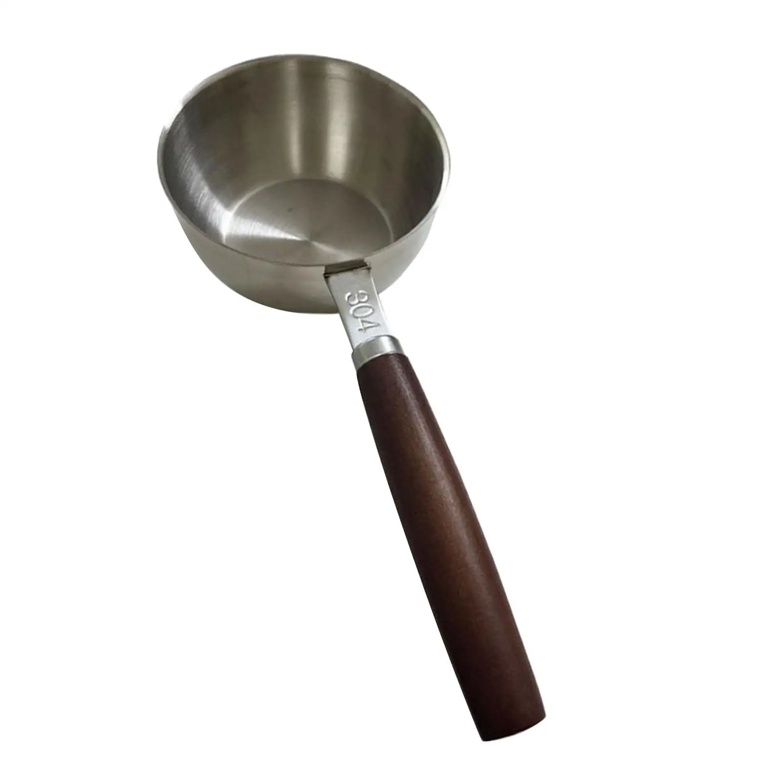 

Small Heating Cookware Soup Warmer Pan with Wooden Handle Saucepan Ramen Stock Pot Milk Pan for Chocolate Tea Coffee Milk Party