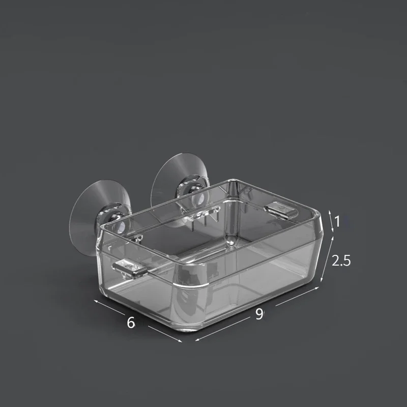 

Pet Reptile Transparent Feeder Anti-escape Food Bowl Worm Live Container With Strong Suction Cups Pet Supplies