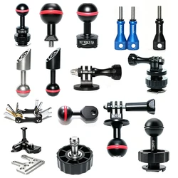 NiteScuba Diving 2 holes Swivel clip Gopro Ball Mount holder Butterfly Clamp strobe light Bracket adapter Underwater Photography