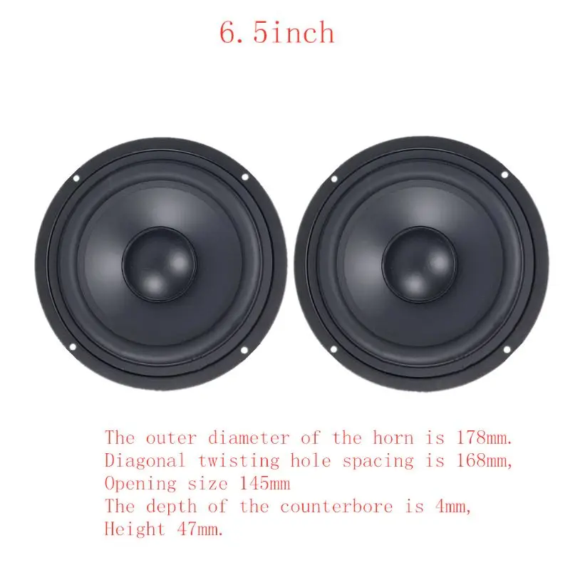 2 Pcs 4/ 5/6.5 Inch Woofer Audio Bass Speaker Passive Radiator Booster Bass Vibration Adjust the Overall Tone Props DropShipping