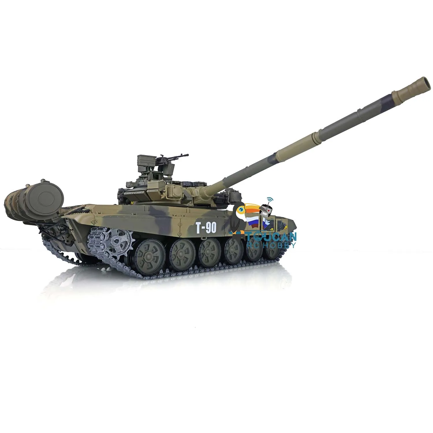 Henglong 1/16 Upgraded Ver 7.0 Russia T90 RC Tank 3938 W/360 Turret Metal Tracks BB Airsoft Smoke Effect Military Toys TH17850