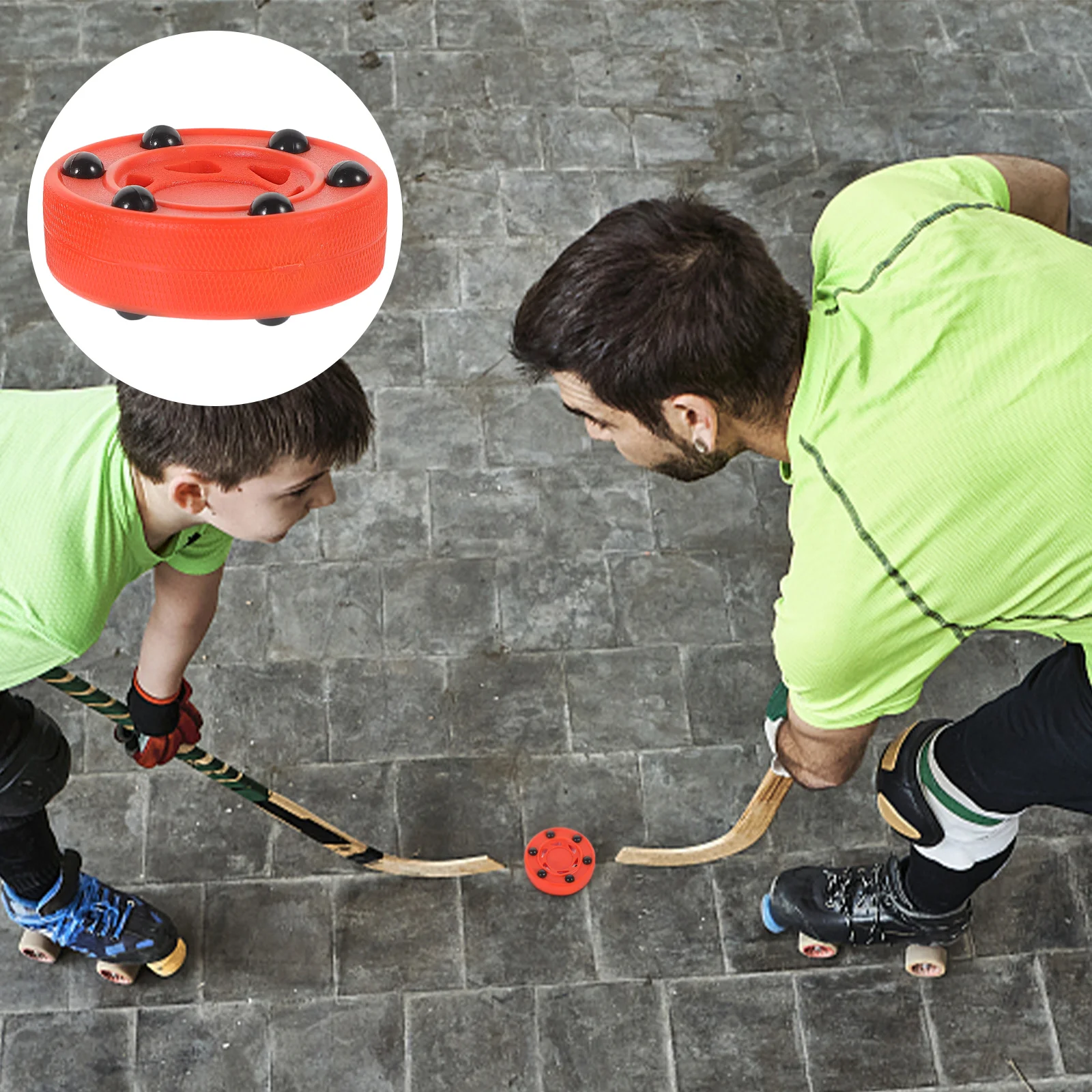 2 Roller Hockey Puck High Impact Nylon Street Hockey Professional Training Pvc Inline Skating Game Ideal for Indoor