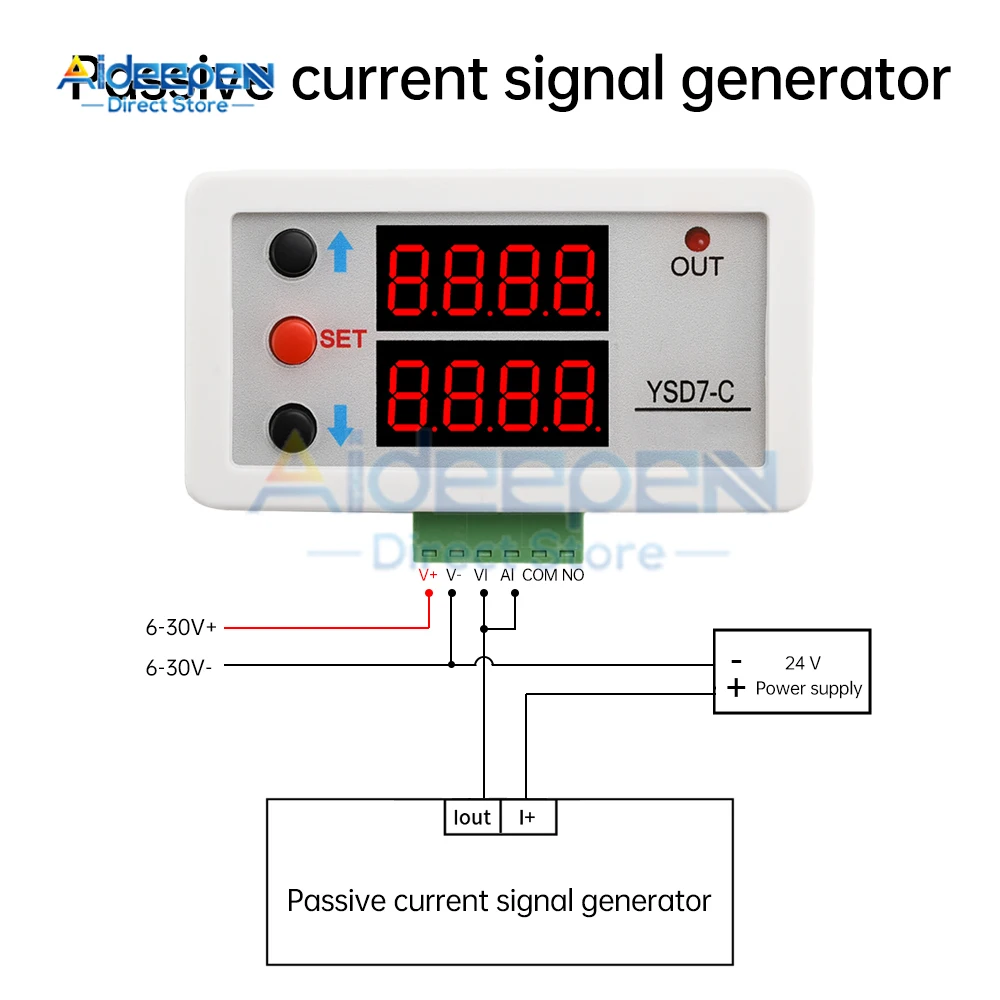 YSD7-C LED ดิจิตอล 0-20mA 0-10V แรงดันไฟฟ้าและเครื่องส่งสัญญาณ Professional เครื่องมือวัดอิเล็กทรอนิกส์