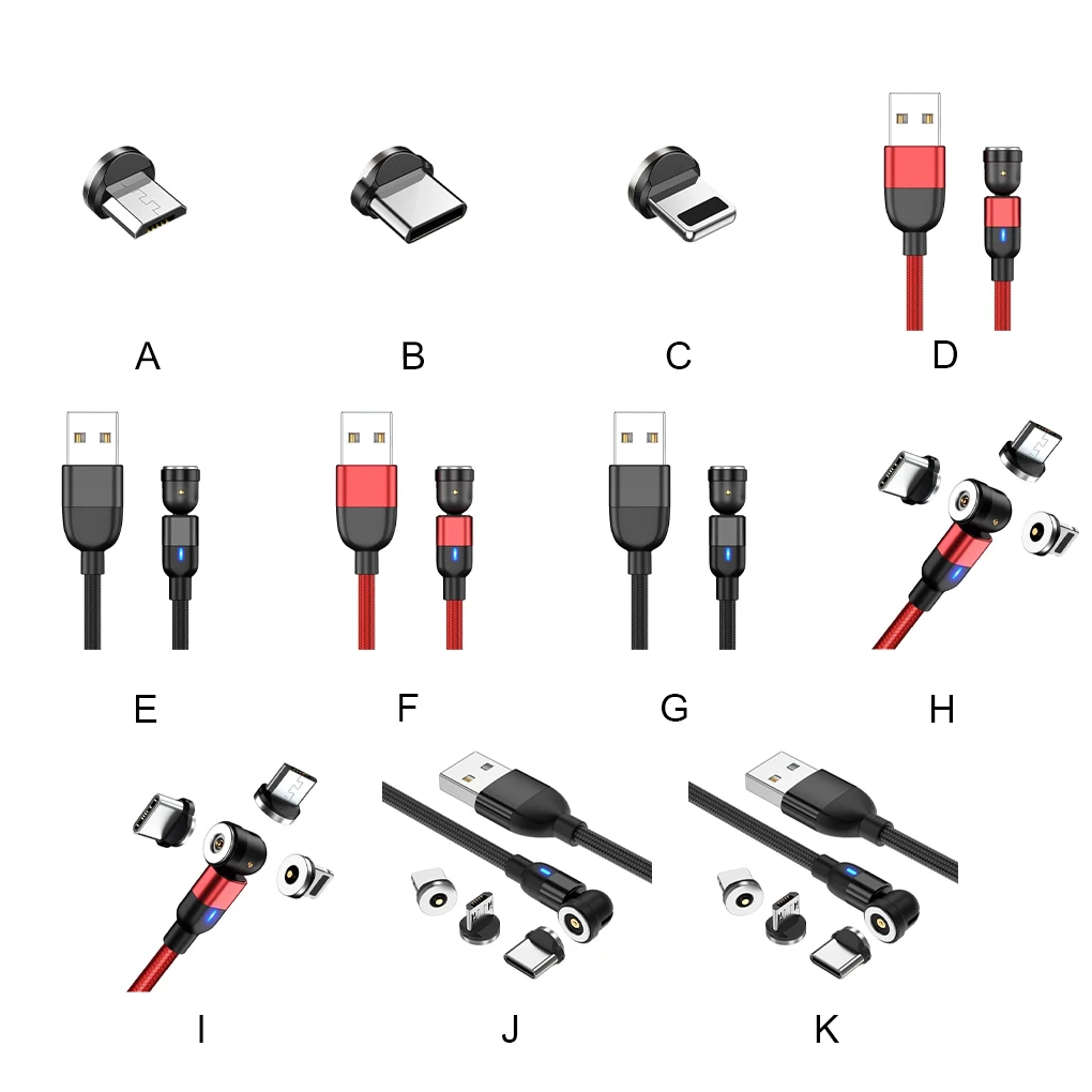 USB Charging Cable Magnetic Chargers Charger Line Smart Bracelets Red 3