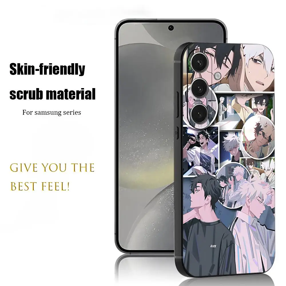 HD Link Click Anime Phone Case For Samsung Galaxy S25 S24 S23 S22 S21 S20 Plus Ultra Note20 Soft Black