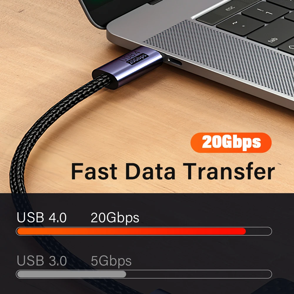 Unillous Câble USB4 pour Thunderbolt 4, Données 40Gbps, 8K@60Hz, 240W 48V/5A PD3.1 USB-C vers USB-C pour Phone 15 Pro Max, MacBook, Pad Pro, Mac, Dock, SSD, Display, eGPU-1M Unillous Câble USB4 pour Thunderbolt 4, Données 40Gbps, 8K@60Hz, 240W 48V/5A PD3.1 USB-C vers USB-C pour Phone 15 Pro Max, MacBook, Pad Pro, Mac, Dock, SSD, Display, eGPU-1M