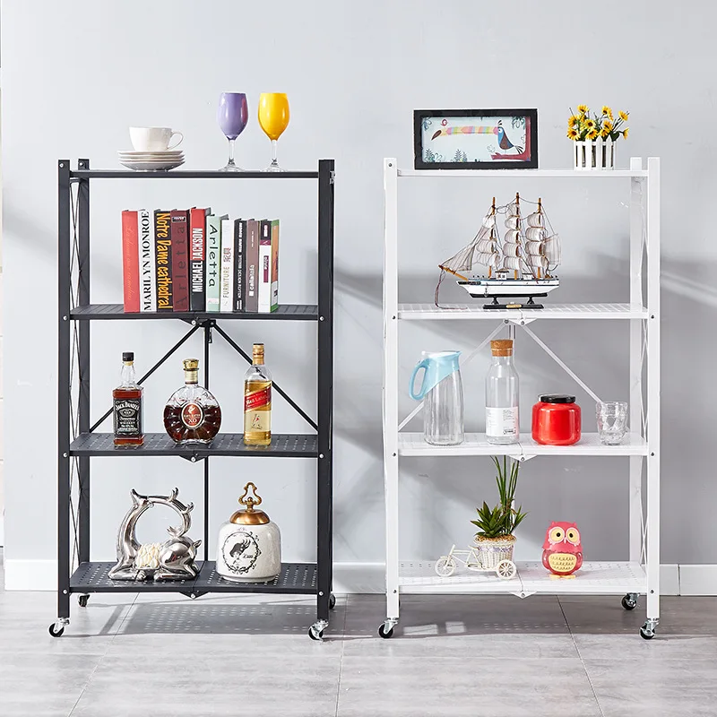 Convenient storage folding rack, multi-layer storage rack, household stainless steel bathroom storage rack, storage rack