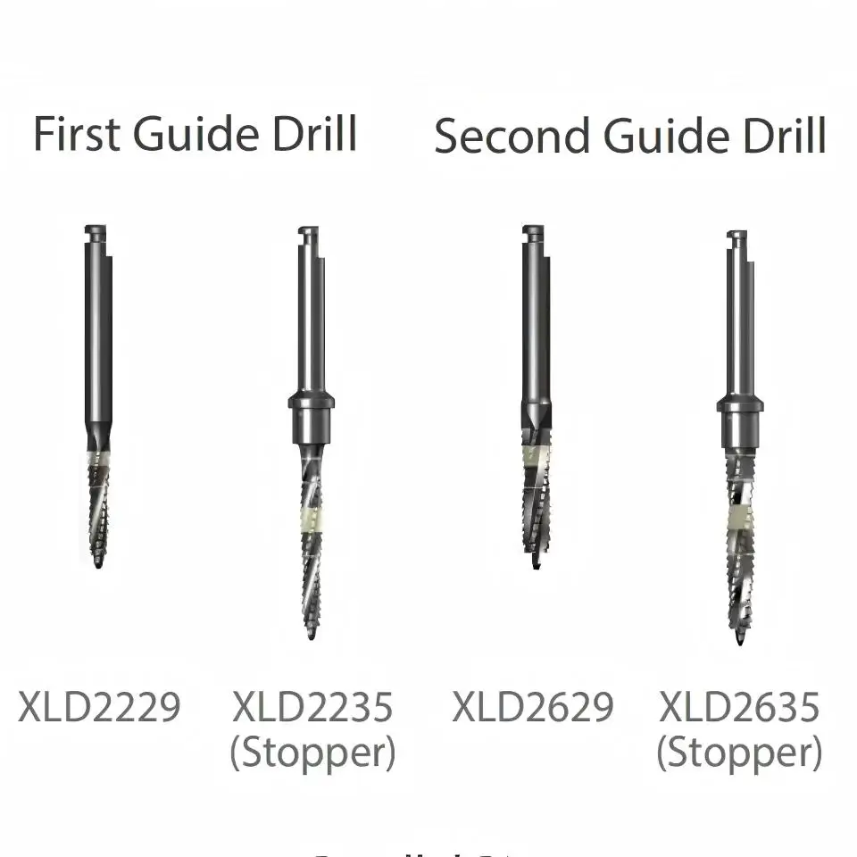 Surgical Dental Implant Ridge Expansion Guide Drills High Precision Tapered Bone Cutter Drills with Depth Stopper