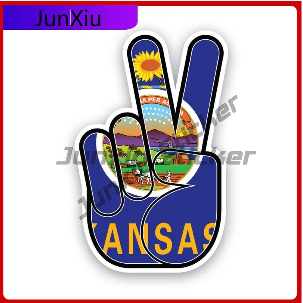 

Kansas State Shaped Sun Resistant Fade Resistant Anime Style For Bumper Car Body Helmet Removable Self Adhesive Decal Laptop