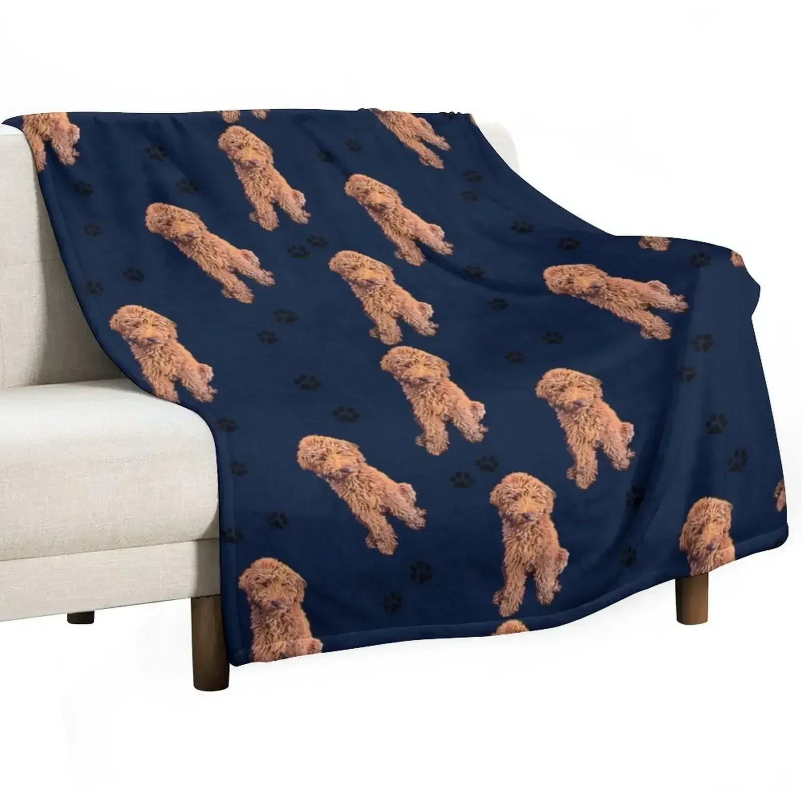 

Red Goldendoodle Throw Blanket Shaggy Decoratives Blankets