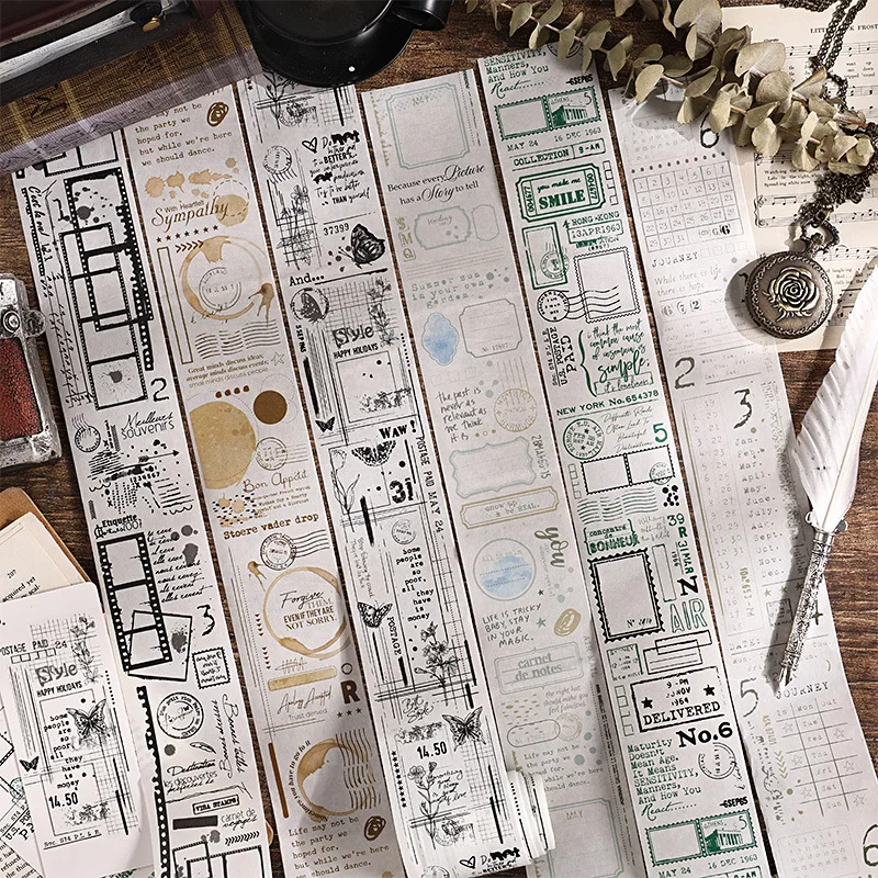 Винтажный английский журнал, рулон ленты васи-маленькие наклейки для скрапбукинга «сделай сам» для художественного украшения