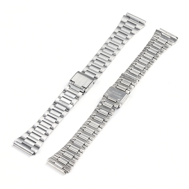 For Casio F-91W Band 18mm Stainless Steel Watch Strap for F105/108/A158W/168 AE1200/1300 Vintage Small Watch Steel Metal Band