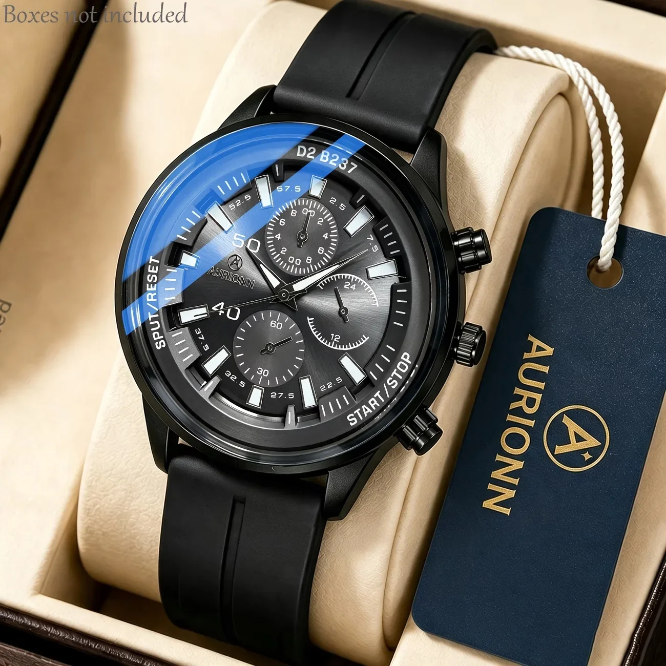 Business Men's Quartz Watch Trendy Silicone Strap Sports Wristwatch for Men Clock Relogio Masculino (Without Box)