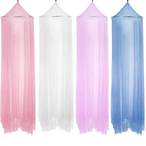 Elegant Hung Dome Mosquito Network für Casal -Bett, Prinzessin Girl Insektennetz, runder Baldachin, Spitzenbettwäsche für Perlen 8 Hauptverkäufe Mosckery Casal Bett - №1