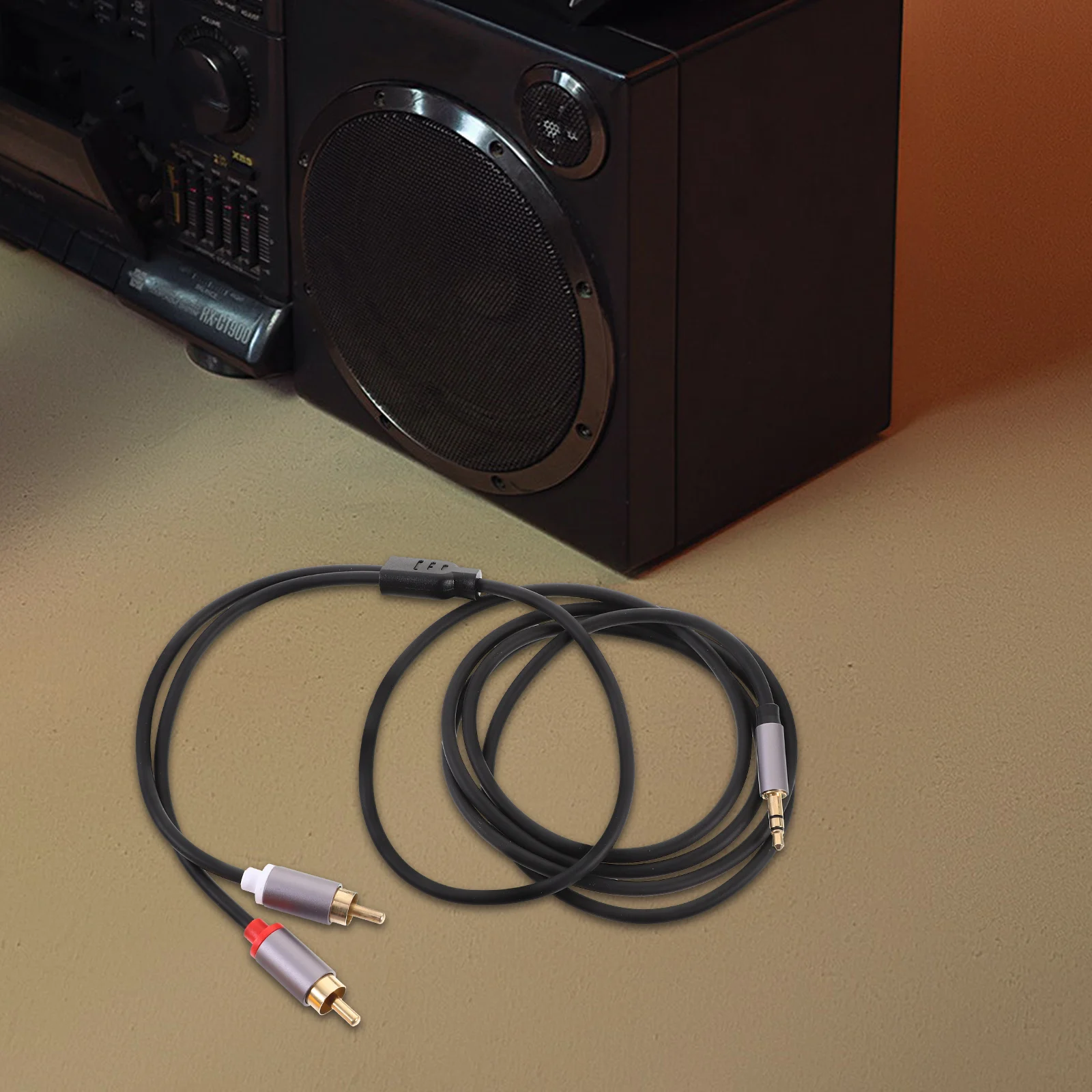 

Dual Audio Cable 3.5mm to Stereo Jack Cable for Headphones Subwoofer Sound Card Multi-Platform Compatible Gold-Plated