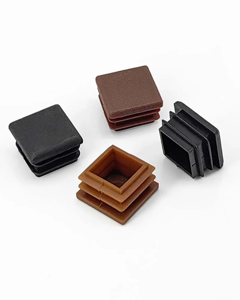 20x20mm Square Plastic Plug End Cap Furniture Leg Tube Insertion Plug Rubber Furniture Foot Pad Decoration Floor Protector image 2