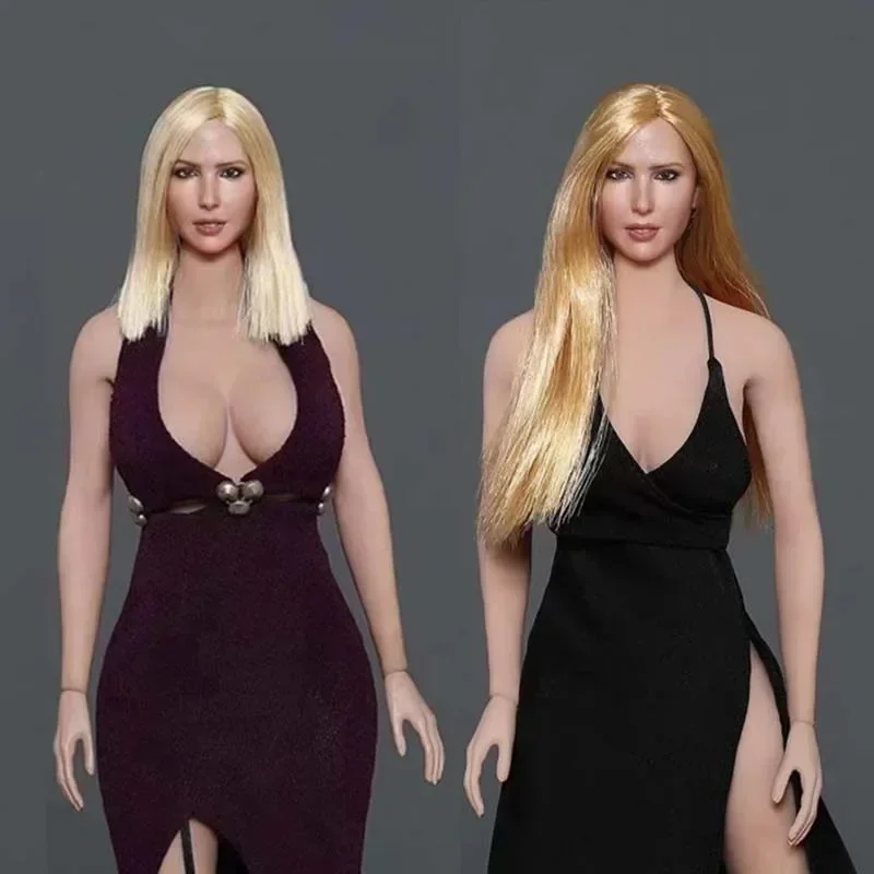 

In Stock HaHtoys H003 1/6 Female Soldier European and American Famous Models Head Carving Fit 12'' Action Figure Body