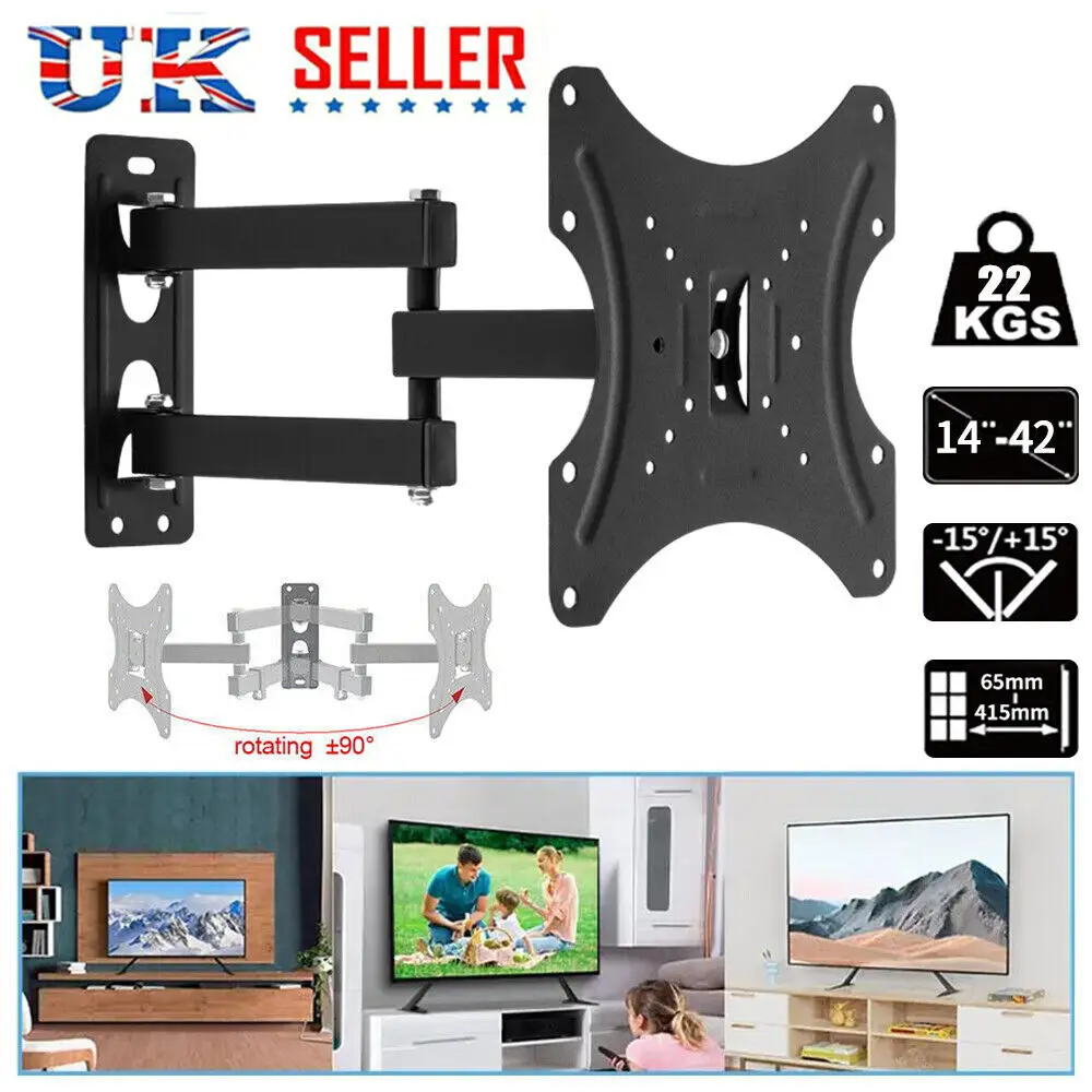 HOT Swivel TV Wall Bracket Mount For 14 22 26 32 40 42 Inch 3D LCD LED Plasma UK