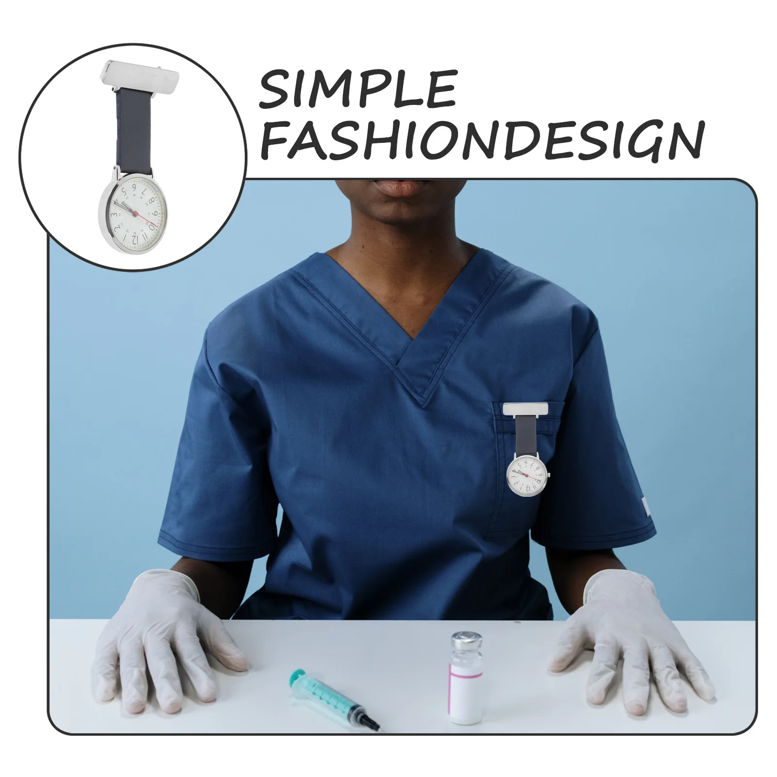 

Stylish Minimalist Nurse Lapel Pin Watch Women Brooch Hanging Watch Medical Fob Watches Nursing Clip On Strong Metal Casing