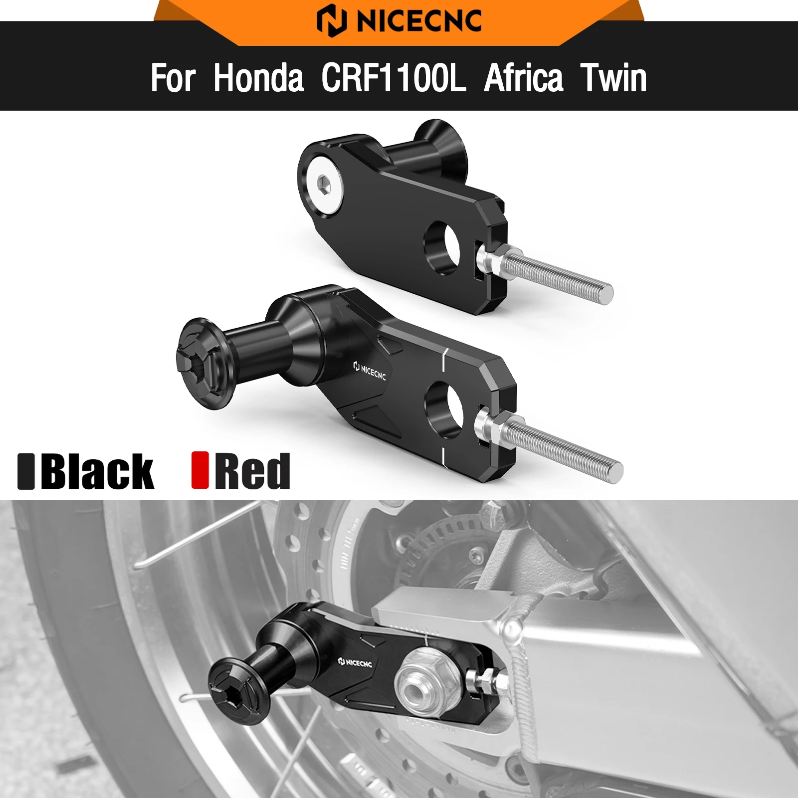 

For Honda 2020-2025 CRF1100L Africa Twin CRF1100L Adventure Sports Rear Chain Adjuster Swingarm Spools Slider CRF1100 L CRF1100L