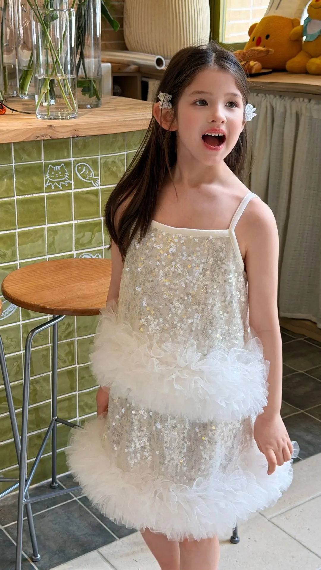 

Новые модные комплекты одежды с пайетками 2026 года, летние хлопковые комплекты из 2 предметов для девочек, топ + юбка, 2-8 лет