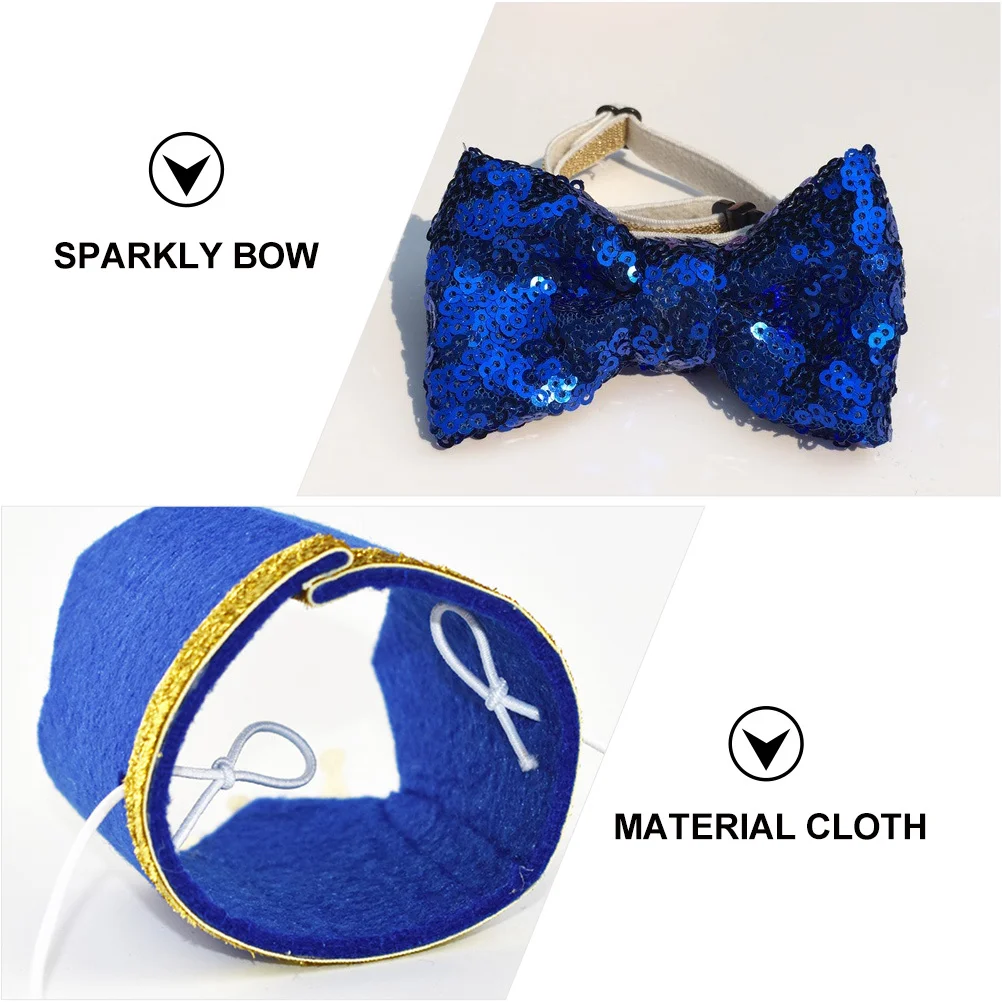 

2pcs Pet Birthday Hat Bow Tie Set For Dogs Cats Sequin Crown Hat Animal Party Accessory Festive Dress Up Gear Crown