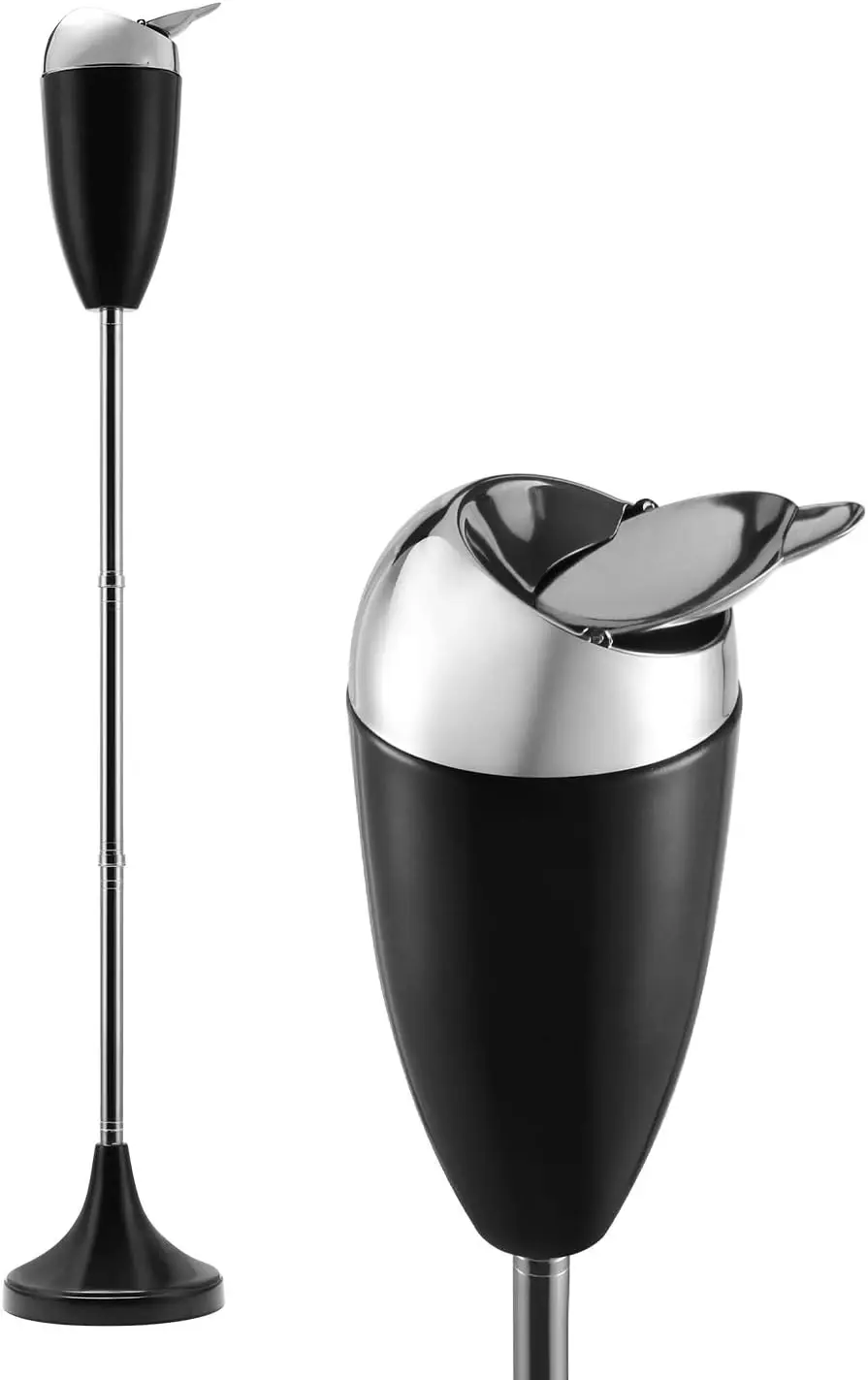 

Регулируемая ветрозащитная пепельница с крышкой, высокая подставка для дома и патио, черная, высота 20-35 дюймов