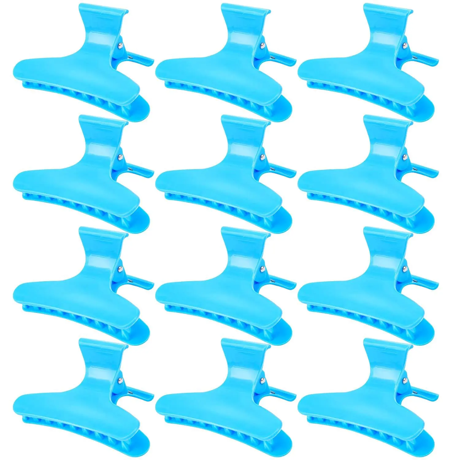 12PCS Haar Zubehör Haar Clips Partition Greifen Clip Bunte Schmetterling Clip Lange Mund Clip Haar Platte Haar Flechten Werkzeuge – Detail 5