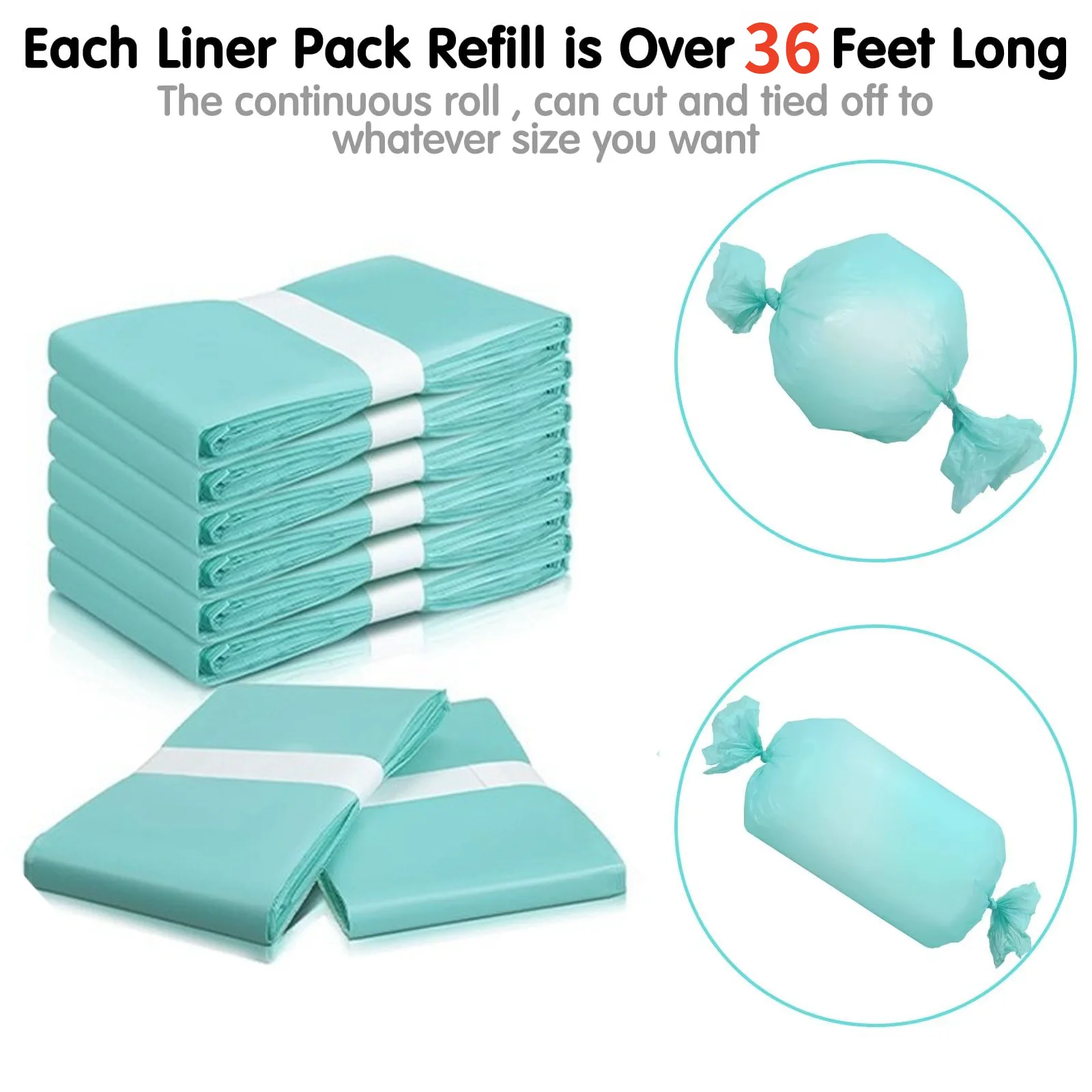 Diaper Refill Liners – Compatible with Dekor PLUS Refill-Disposable Diaper Pail Liners Diaper Refill Bags–Baby Scented Refills