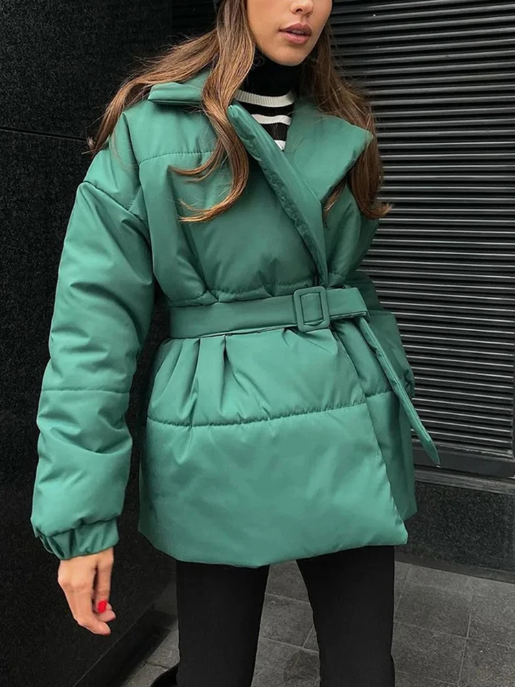 Winter Coat Women's Cotton Puffer Jacket Winter Loose Parkas Vintage Bread Jacket Outwear Office Ladies Warm Quilted Jacket