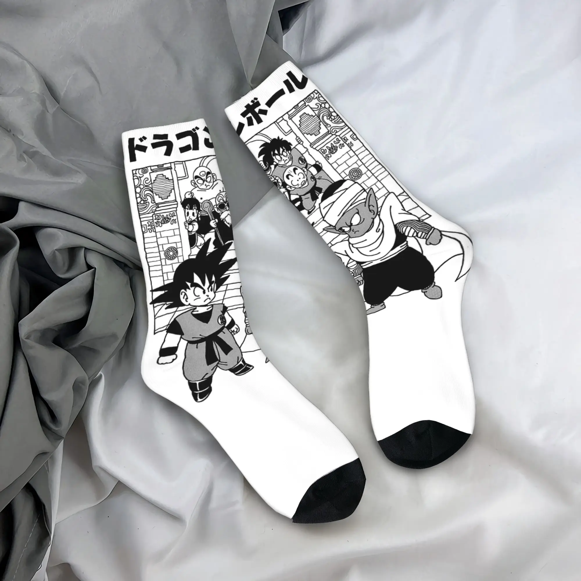 D-Dragon-Ball-L DragonBallZ Middle Socks for Women Men All Seasons  Cute Crew Socks Sweat Absorbing