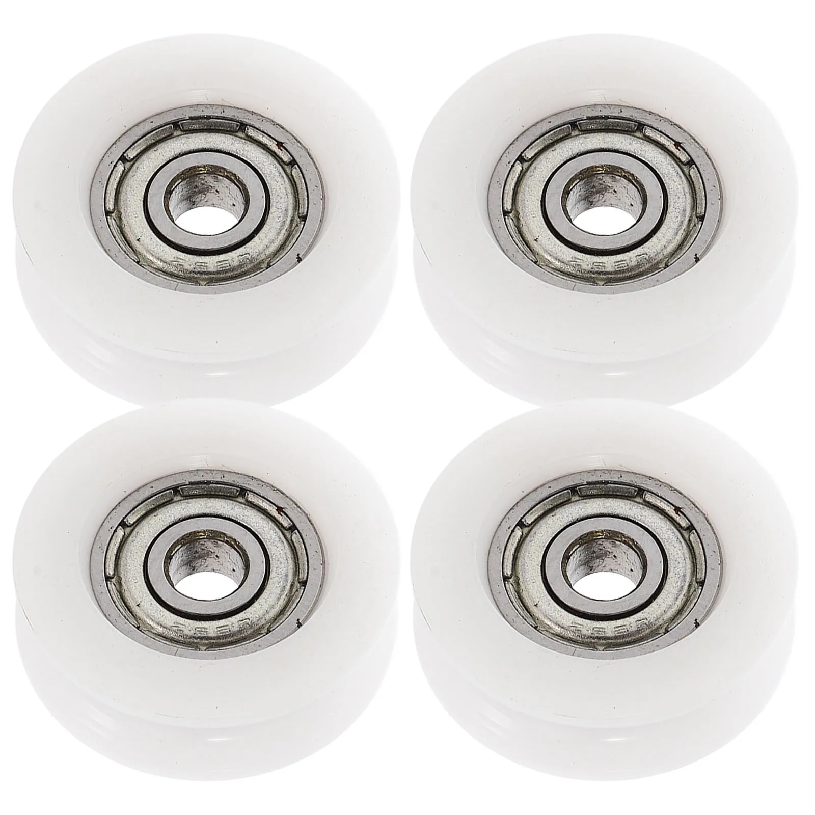

4Pcs U Groove Pulley Nylon Wheel Bearings for Smooth Sliding Door Window Drawer Rv Hardware Wheel Roller Pulley Nylon Caster