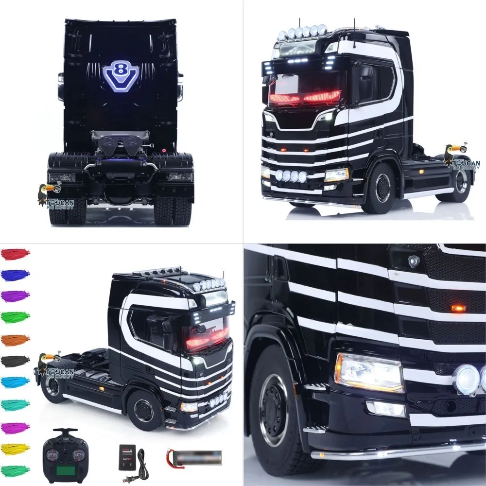 1/14 jouet Unitru 05 770S bricolage RTR RC tracteur camion 4*4 châssis en métal 3 vitesses boîte de vitesses télécommande camion voiture fumée lumière son ST8