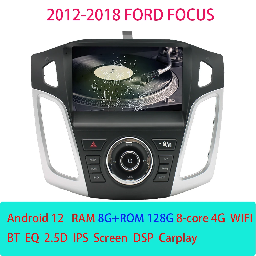 

Android 12 Car Radio Multimedia Video Player For Ford Focus 2012-2018 Android Auto Stereo Navigation 2din DVD