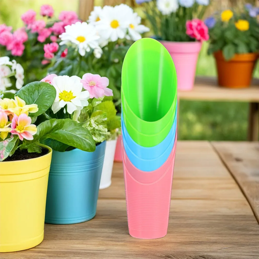 12pcs Miniature Landscape Scoops Compact Soil Tools For Succulent Planting Garden Tiny Shovel Set Plastic Potting Scoopers