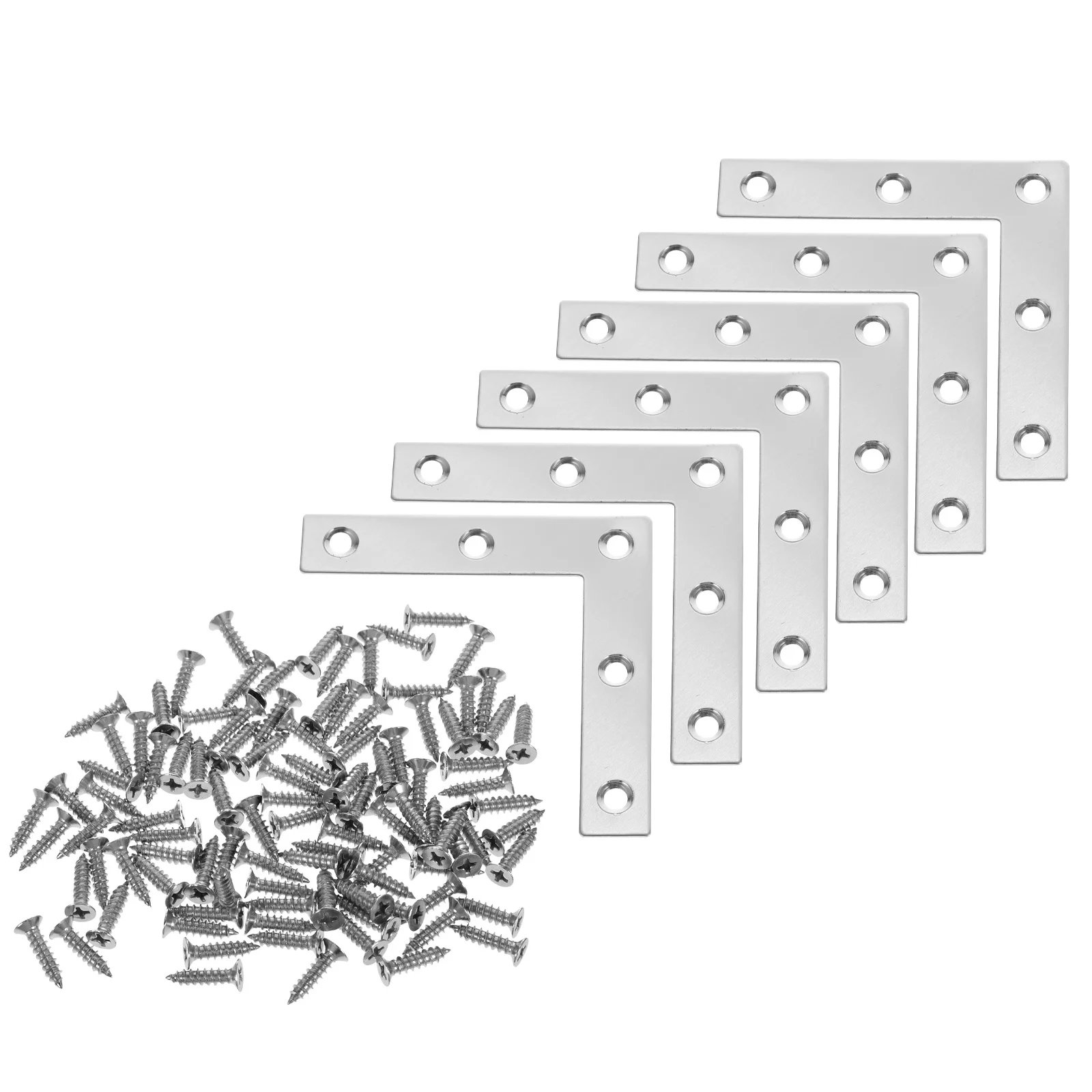 

20Pcs Heavy Duty Furniture Fasteners Corner Brace L Bracket Right Angle Joint Brackets Table Support Reinforcement