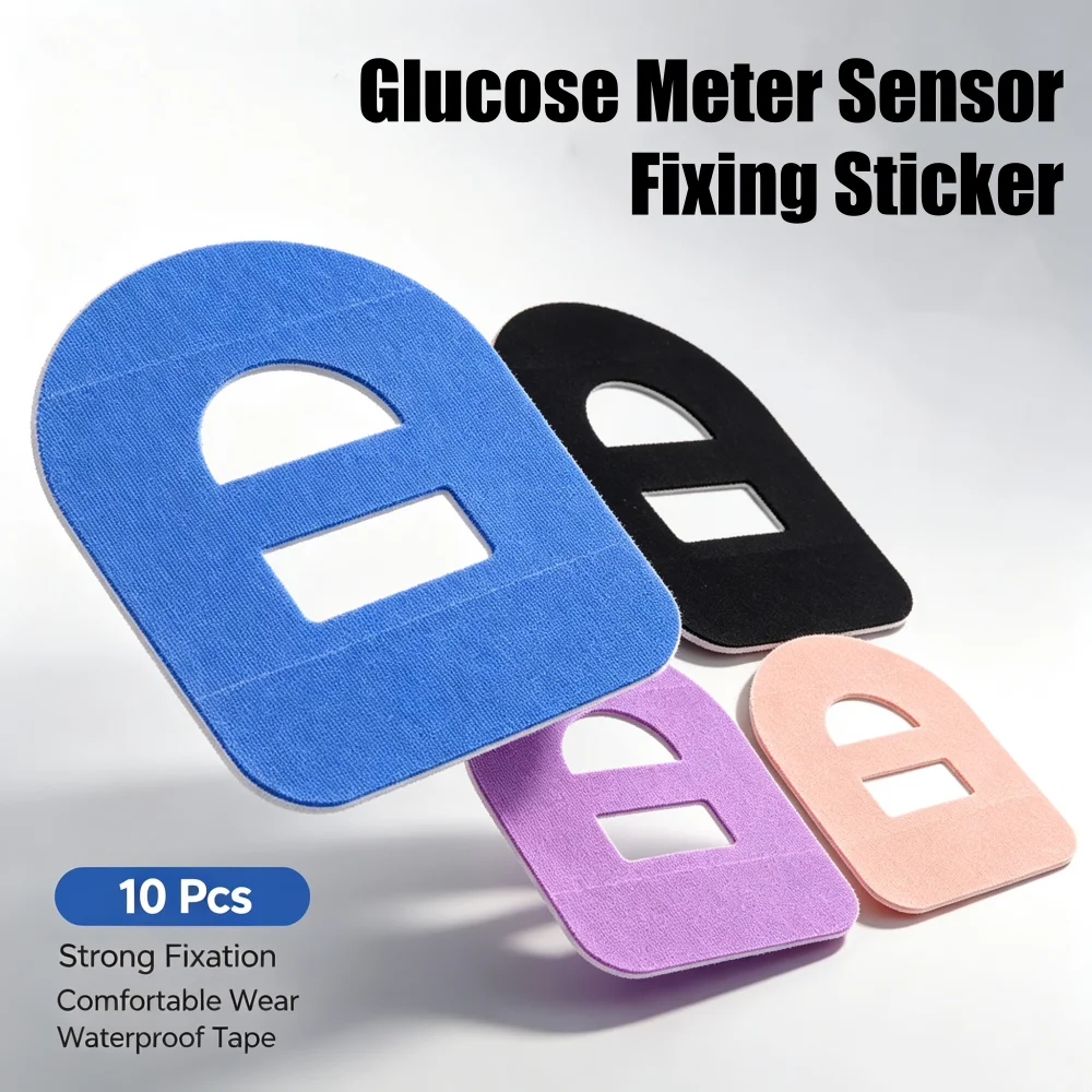 10Pcs CGM Sensor Patch Waterproof Adhesive Patches Glucose Meter Sensor Fixing Sticker Long Lasting Blood Glucose Monitoring