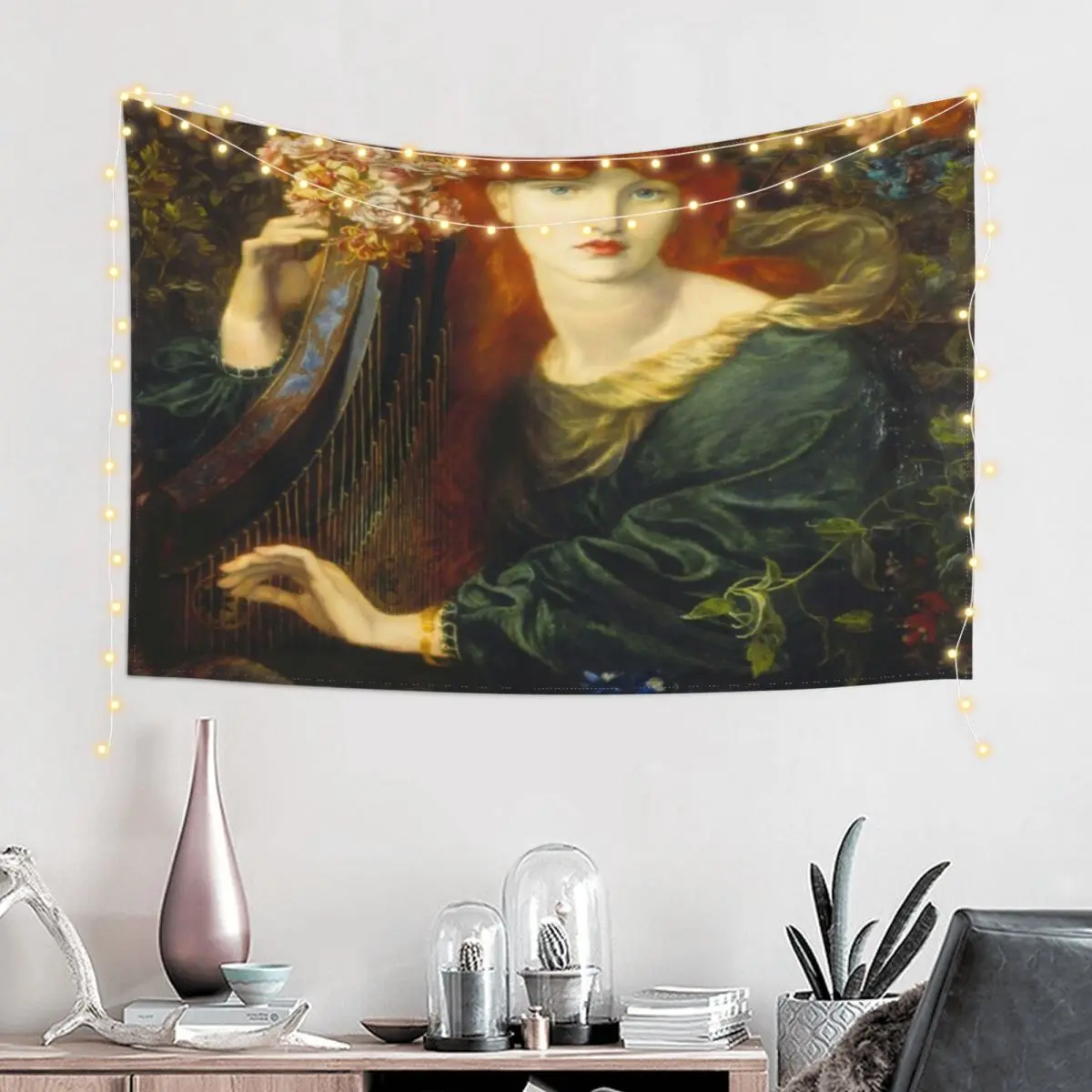 

Dante Gabriel rossetti - La Ghirlandata,No,02. Tapestry Aesthetic Room Decoration Tapete For The Wall Decoration Wall Tapestry