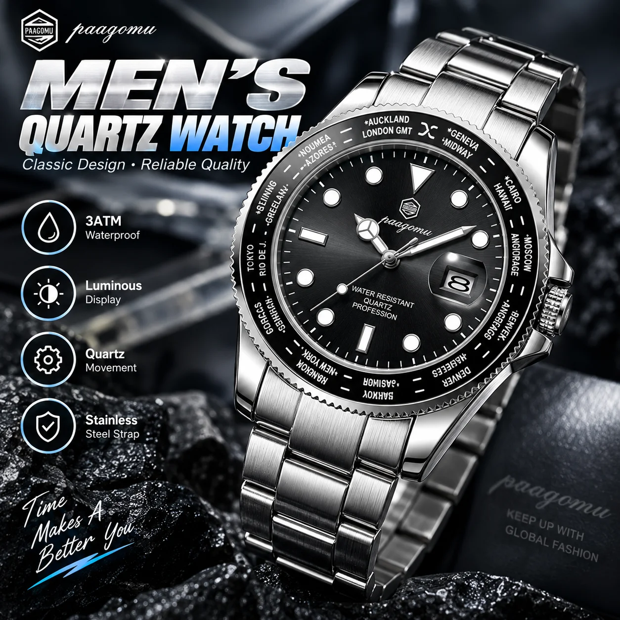 PAAZOMU PAAZOMU Top Luxury Man Watch Waterproof Luminous Date Men Watch Stainless Steel Male Clock Sports Fashion Men's Quartz Watches - Aliexpress Deal