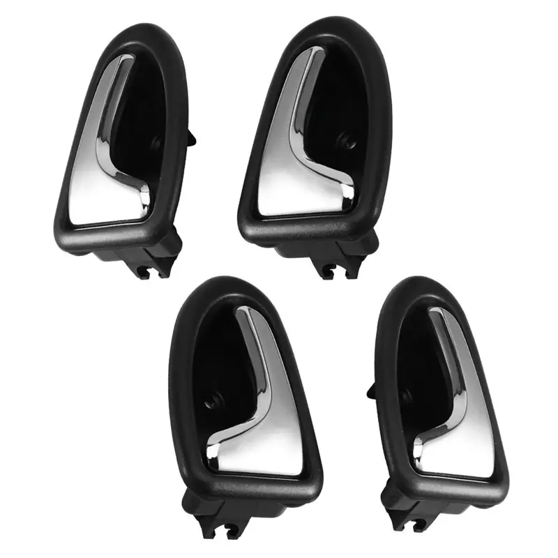 Chrome Front Rear Inner Door Handles Set Of 4Pcs For Clio Ii Megane Scenic 96-03 8200915598 8200915599 7700432707 7700432708