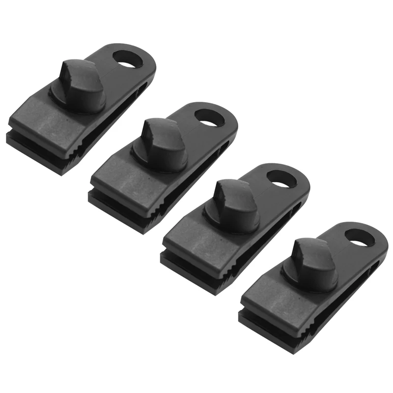 4Pcs Tarp Clips - Heavy Duty Windproof Awning Clamp Grip -Tent Clips Accessory For Camping, Tarps, Caravan, Garden Shade Cloth,